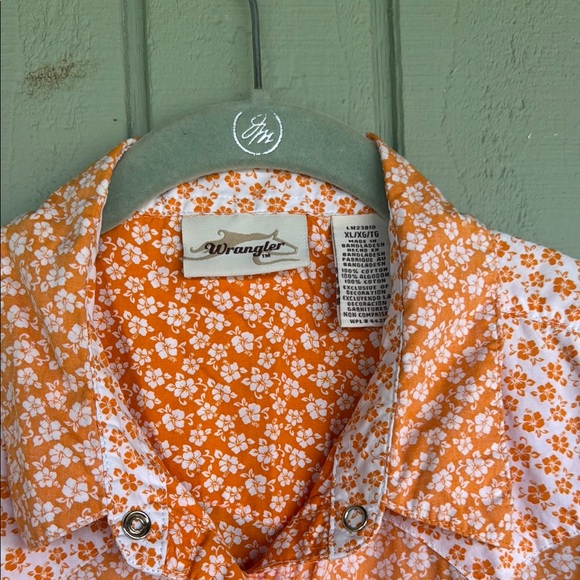 Wrangler Tops - Wrangler Women’s Floral Shirt Orange